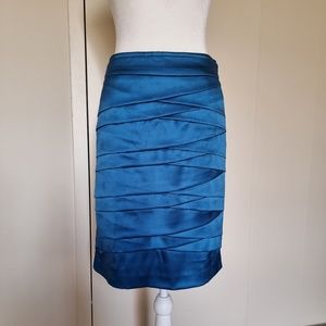 Satin Pencil Skirt Size S Blue Vintage 2000s